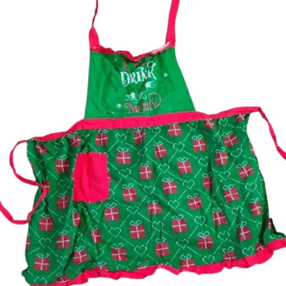 🚨5 For $25🚨Festive Green and Red Apron